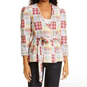 Cinq A Sept multi plaid jacket